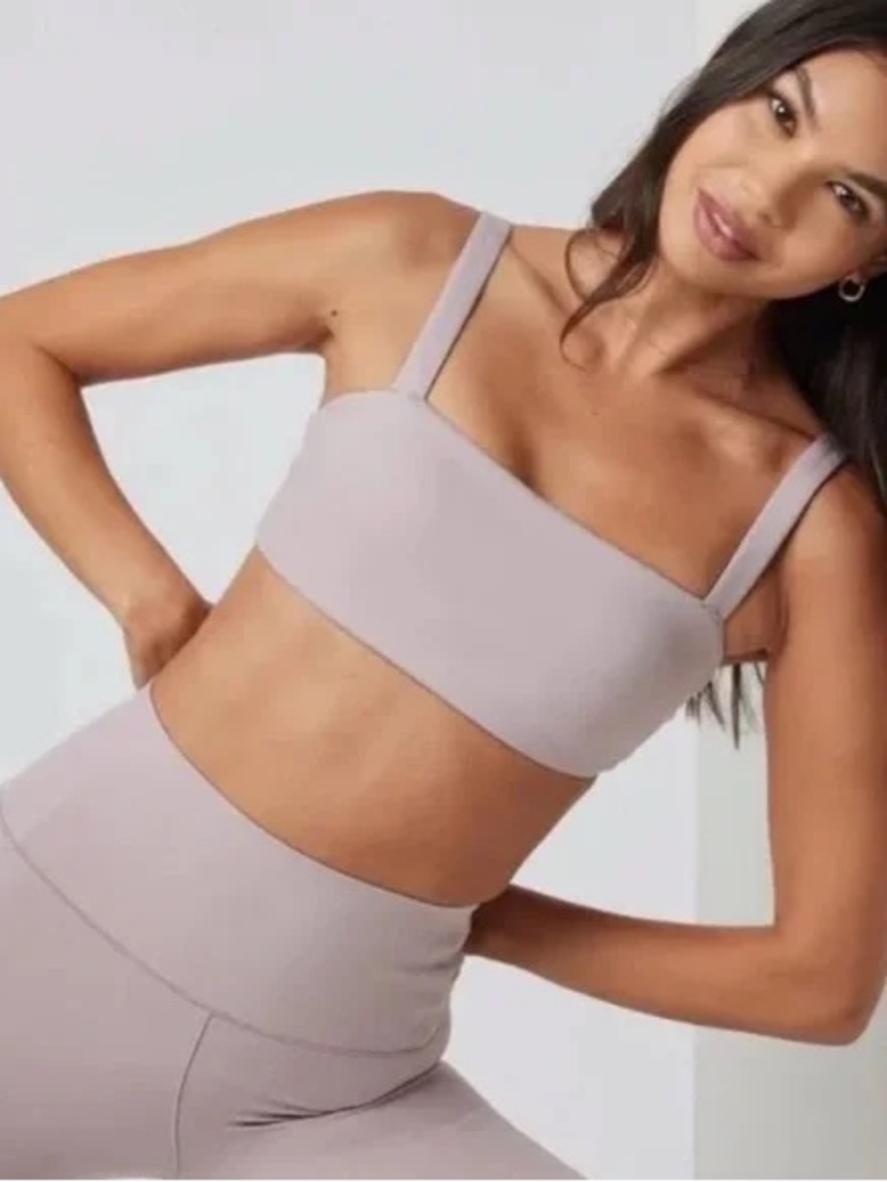 Vuori Dusty Mauve Evolve Square Neck Sports Bra Small